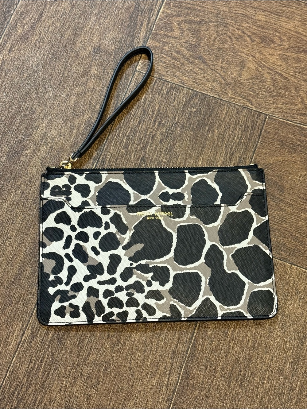 Henri Bendel animal print large wristlet
